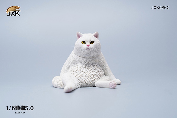 1/6 スコ座り猫 C　＆　ソファー（白）JXK086C