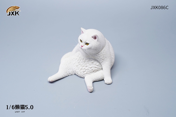 1/6 スコ座り猫 C　＆　ソファー（白）JXK086C