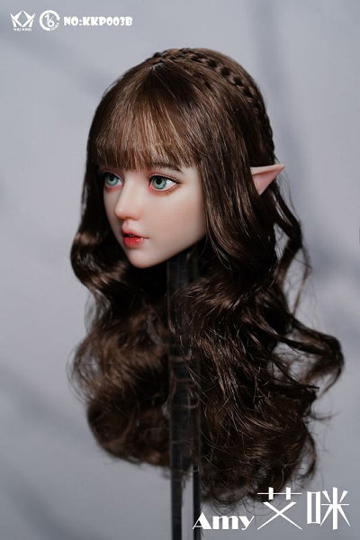 1/6 エルフ エイミーカスタムヘッドB (Brown Curly Hair)KKP-003B