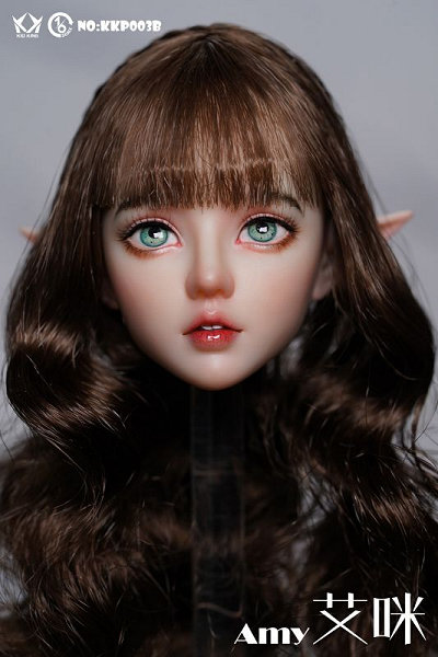 1/6 エルフ エイミーカスタムヘッドB (Brown Curly Hair)KKP-003B