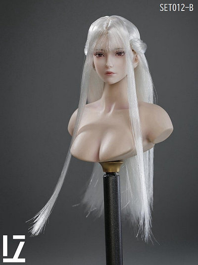 1/6女性ヘッドB (Silver White Hair)LZ-SET012B
