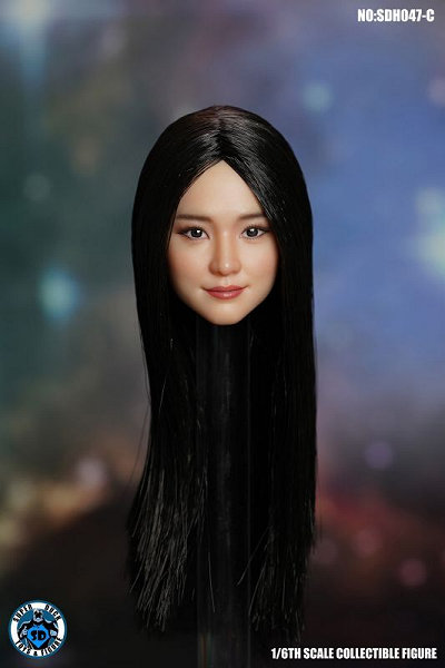 1/6 AWAlwbhCiBlack Long Staight HairjSD-H047C